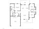 Detailed floor plan featuring bedroom, bathroom, laundry room, living room, dining area and expansive front and back porches at 113 Pueblo Dr, Louisburg, NC 27549
