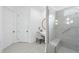 Bright bathroom with a glass enclosed shower, vanity area, and modern fixtures at 129 Damsire Way, Cary, NC 27513