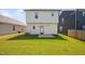 Exterior backyard view featuring a well-maintained lawn and patio, ideal for outdoor activities at 147 Sunfish St, Smithfield, NC 27577