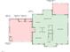 First floor plan showing kitchen, living room, dining room, and foyer with dimensions at 149 Great Oak Dr, Garner, NC 27529