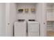 Functional laundry room with modern washer and dryer, enhancing convenience at 21 Whistling Way # 17, Lillington, NC 27546