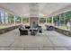 An outdoor pavilion complete with fireplace and comfortable seating at 2626 Nassau Trce, Fuquay Varina, NC 27526
