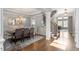 Elegant dining room with tray ceiling, chandelier, and comfortable seating for formal gatherings at 2941 Grandview Heights Lane Ln, Raleigh, NC 27614