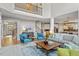 Spacious living room with an open floor plan and views of the staircase and kitchen at 2941 Grandview Heights Lane Ln, Raleigh, NC 27614