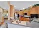 Well-lit kitchen featuring stainless steel appliances and ample cabinet space for storage at 3217 Enchanting Way, Raleigh, NC 27616