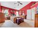 The primary bedroom is spacious with furniture and a decorative color scheme at 3217 Enchanting Way, Raleigh, NC 27616