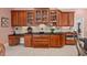 Classic kitchen with wood cabinets, granite countertops, and stainless steel appliances at 3606 Dairy Pond Pl, Durham, NC 27705