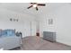 This bedroom features grey walls and a bed, offering a cozy space at 408 Brierley Dr, Apex, NC 27523