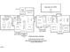 Detailed floor plan showcasing the layout of a home including the garage, kitchen, and bedrooms at 4309 Omni Pl, Raleigh, NC 27613