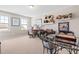 Finished bonus room featuring neutral carpet and home office setup at 437 Excalibur Dr, Morrisville, NC 27560