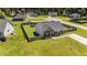 Aerial shot of a fenced in property showing green spaces, trampoline, shed, and trampoline at 509 Par Dr, Nashville, NC 27856