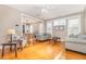 Cozy living room with hardwood floors and comfortable furnishings at 605 Bellefont Ct, Knightdale, NC 27545