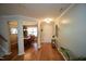 Inviting entryway with hardwood floors, neutral paint and access to the dining room at 6229 Saybrooke Dr, Raleigh, NC 27604
