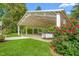 Scenic pavilion with lush landscaping and charming views, ideal for special events at 7920 E Washington St, Mebane, NC 27302
