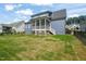 Manicured backyard featuring a lush green lawn, privacy fence, and inviting screened-in porch for outdoor living at 815 Laurelwood Dr, Durham, NC 27705