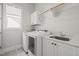 Laundry room featuring white appliances, a sink and a countertop for folding at 815 Laurelwood Dr, Durham, NC 27705