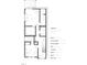 Floor plan of second floor features deck, bed, bath, WIC, laundry, bath and flex loft at 1017 N Buchanan Blvd # A, Durham, NC 27701