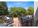 Outdoor deck featuring patio furniture, with an outdoor dining area offering a relaxing space with great views at 10513 Cardington Ln, Raleigh, NC 27614