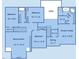 Upstairs floor plan showing bedroom layouts, walk-in closets, bathrooms, and a bonus room at 10513 Cardington Ln, Raleigh, NC 27614