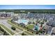 A full view of the community amenities with pool and playground at 1125 Russet Ln, Apex, NC 27523