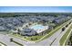 An aerial view of the community pool and clubhouse area at 1125 Russet Ln, Apex, NC 27523