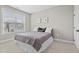 Cozy bedroom featuring a well-lit window and a comfortable bed with decorative pillows at 1313 Littlehills Dr, Apex, NC 27523