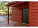 Charming front door with inviting 'Hello' mat and rustic exterior at 1409 Valley, Durham, NC 27707