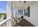 Cozy outdoor balcony featuring a hammock and view of the neighborhood at 1604 Upper Park Rd, Wake Forest, NC 27587