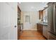 A well-appointed kitchen with stainless steel appliances and stylish cabinetry at 217 Dalmeny Dr, Cary, NC 27513