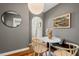 Dining area featuring a round table, stylish chairs, and decor at 2504 State St, Durham, NC 27704