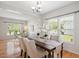 Open-concept dining room with hardwood floors, bright windows, and neutral color palette at 2644 Bloomsberry Ridge Dr, Fuquay Varina, NC 27526