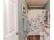 Classic bathroom with wood floors, a white fish-themed shower curtain, and a vanity at 3564 Lower Moncure Rd, Sanford, NC 27330