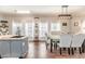 Cozy dining area with elegant seating, modern lighting, and bar area at 3564 Lower Moncure Rd, Sanford, NC 27330