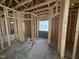 Close-up of the unfinished interior, framing, and the layout of the walls at 4026 N Nc 581 Hwy, Kenly, NC 27542