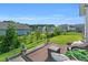 Spacious backyard with a patio, lush lawn, and mature trees for outdoor enjoyment at 4102 Catfish Way, Durham, NC 27703