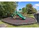 Community playground featuring a slide, climbing structure and soft landing surface at 4533 Pale Moss Dr, Raleigh, NC 27606