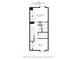 Detailed floor plan of a two bedroom second floor unit with spacious primary bedroom and convenient washer/dryer room at 6 Parsons Chase Ln, Durham, NC 27713