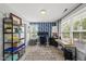 Well lit home office with two desks, dual monitors, blue accent wall, and lots of storage space at 6300 Pleasant Pines Dr # 101, Raleigh, NC 27613