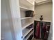 Spacious walk-in closet with custom shelving and rod, perfect for organized storage at 650 Ganyard Farm Way # 32, Durham, NC 27703