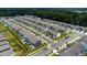 Overhead view of a well-planned community featuring neatly arranged homes and landscaping at 706 Ambrose Hill Lane Ln, Wendell, NC 27591