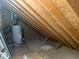 View of attic with wood framing and equipment offering potential for storage or customization at 8100 Laurel Mountain Rd, Raleigh, NC 27613