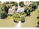 Waterfront house with a lush green yard, private dock, and stunning views of the adjacent lake at 81002 Alexander, Chapel Hill, NC 27517