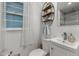 Chic bathroom with a floating vanity, modern faucet and sleek lighting and mirror at 914 Cindy St, Cary, NC 27511