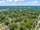 Expansive aerial view of a residential neighborhood nestled amidst lush greenery and mature trees at 1022 Carolina Ave, Durham, NC 27705