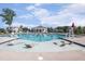 Resort-style pool featuring sun loungers in a shallow area and lap lanes at 108 Ribbon Walk Ln, Holly Springs, NC 27540
