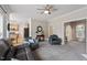 Cozy living room with open concept kitchen and stylish decor at 1505 Mclaurin Ln, Fuquay Varina, NC 27526
