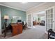 Bright office with a desk, computer, office chair and stylish decor at 1505 Mclaurin Ln, Fuquay Varina, NC 27526