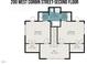 Second floor floorplan featuring two bedrooms with WICs and baths at 200 W Corbin St, Hillsborough, NC 27278