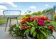 Outdoor patio with charming seating, potted plants, and a serene backyard view at 2007 October Dr, Durham, NC 27703