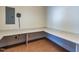 Functional office area with a long countertop, providing ample space for work or hobbies at 2109 Star Sapphire Dr, Raleigh, NC 27610